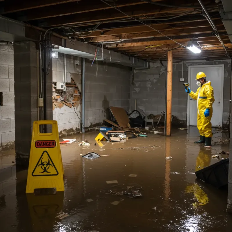 Flooded Basement Electrical Hazard in Notre Dame, IN Property